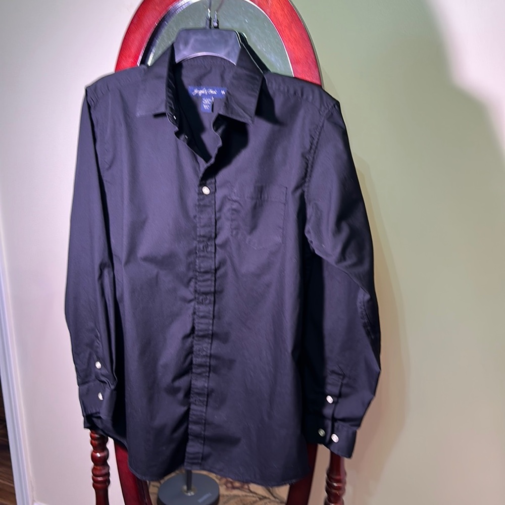 Boys black dress shirt